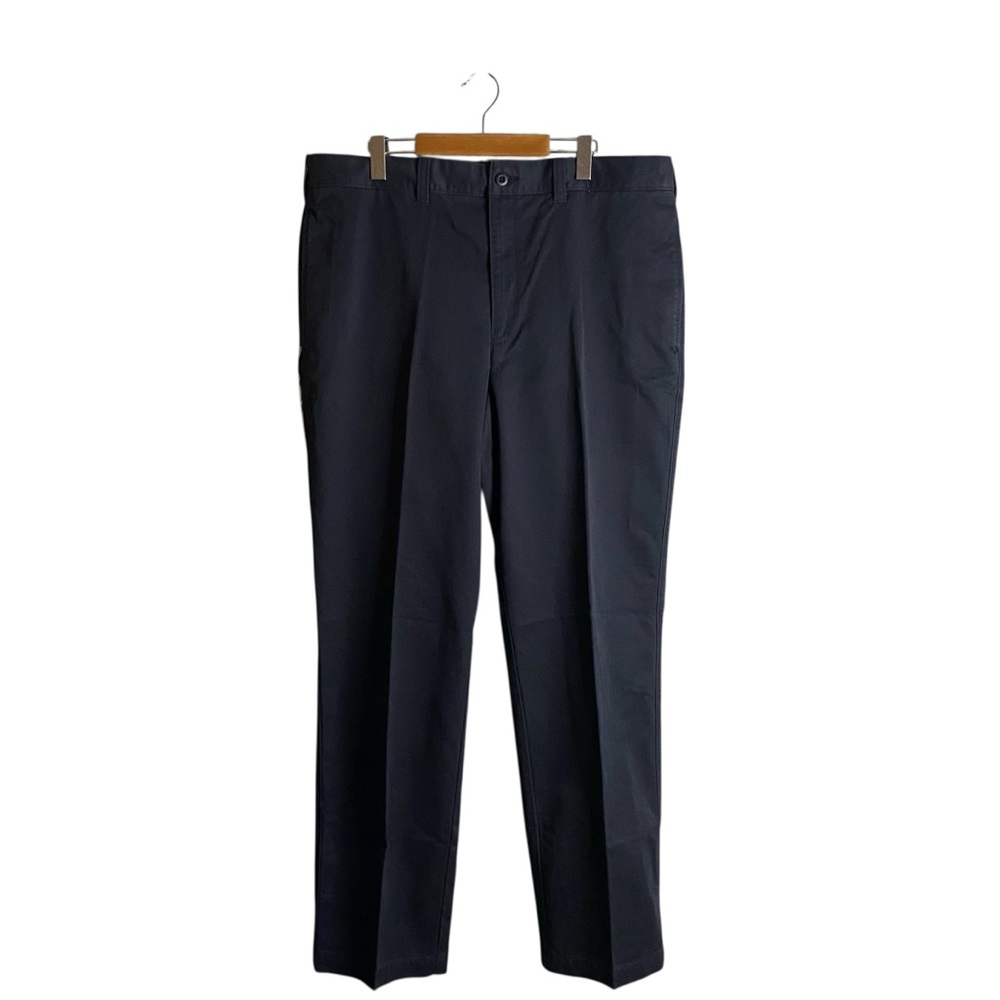 Savane Men's Navy Original Khakis Straight Leg Chino Pant